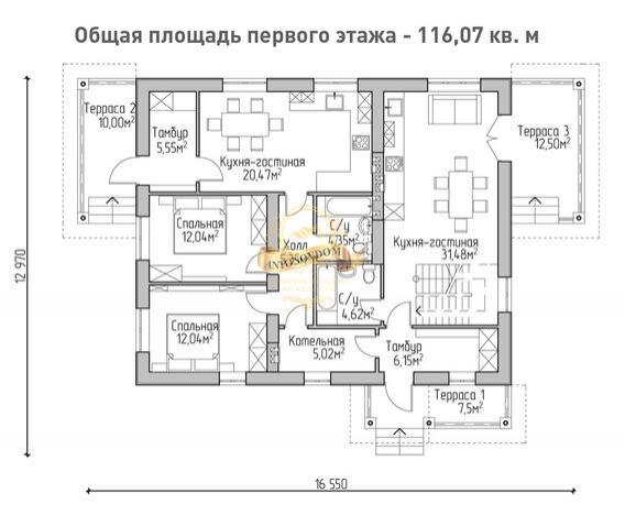 Планировка Дом из  AN060-14