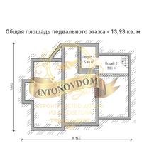 Планировка дома из газобетона с мансардой и погребом