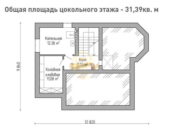 Планировка Дом из газосиликатных блоков AN068-14
