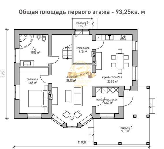 Планировка Дом из  AN001-13