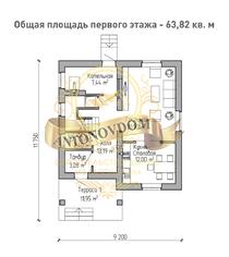 Планировка современного дома из газобетона с мансардой