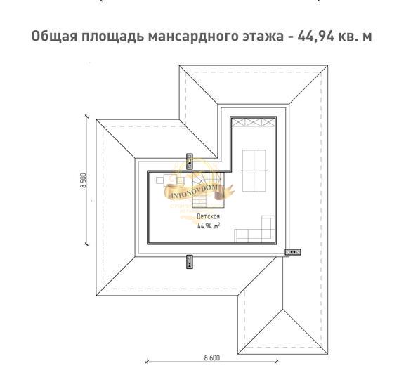Планировка Дом из пеноблоков AN060-11