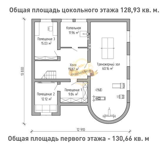 Планировка Дом из  AN026-12