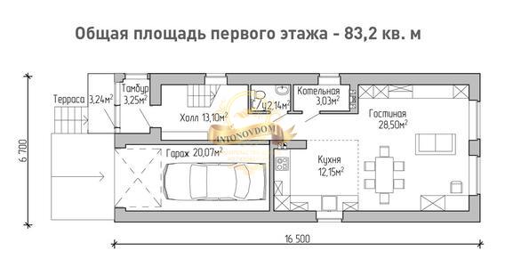 Планировка Дом из пеноблоков AN010-14