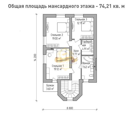 Планировка Дом из  AN071-15