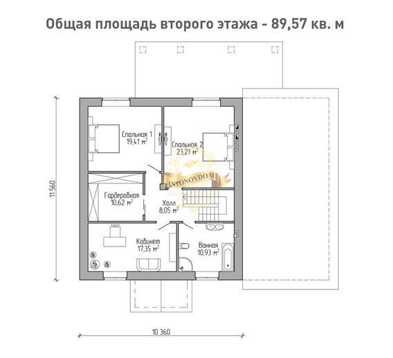 Планировка Дом из газосиликатных блоков AN008-12