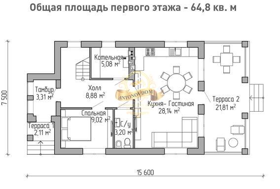 Планировка Дом из  AN021-12