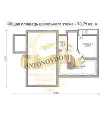 Планировка дома из газобетона с мансардой и террасой