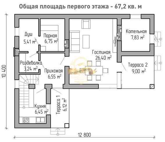 Планировка Дом из  AN011-13