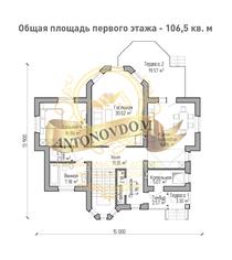 Планировка двухэтажного дома из газобетона с котельной.