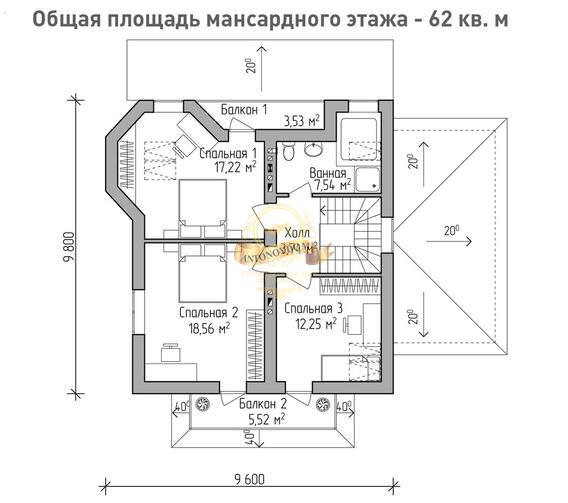 Планировка Дом из  AN063-11
