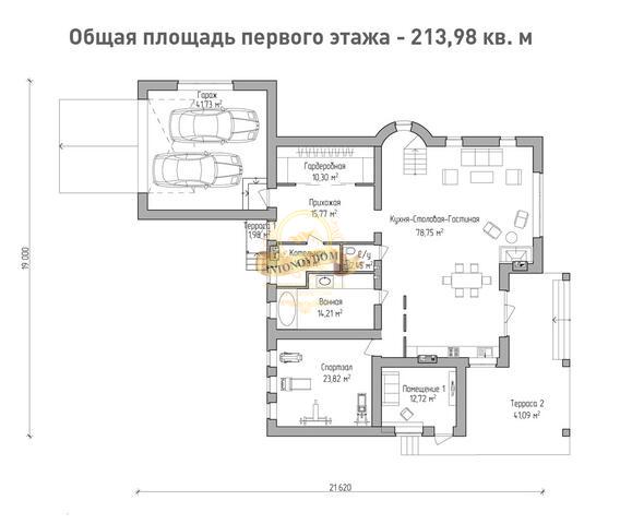 Планировка Дом из  AN077-14