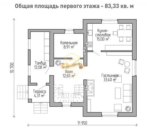 Планировка Дом из  AN057-13
