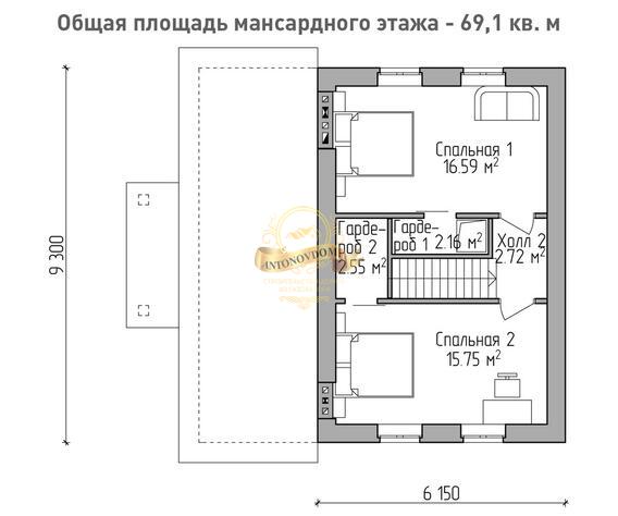 Планировка Дом из газосиликатных блоков AN001-10
