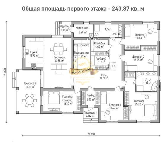 Планировка Дом из  AN035-15