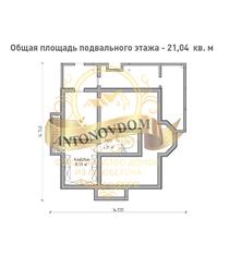 Планировка дома из газобетона с мансардой и балконом.