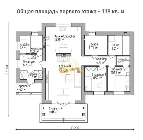 Планировка Дом из  AN063-14