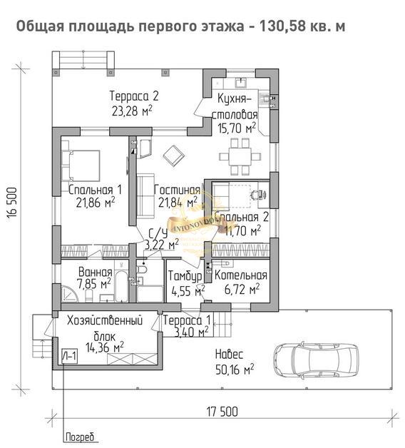 Планировка Дом из  AN045-17