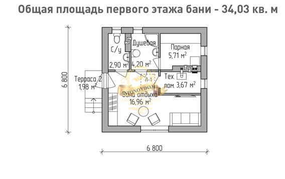 Планировка Дом из пеноблоков AN015-15