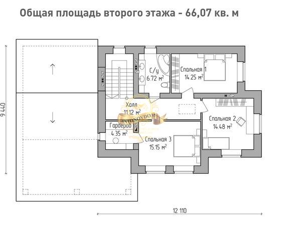 Планировка Дом из газосиликатных блоков AN020-17