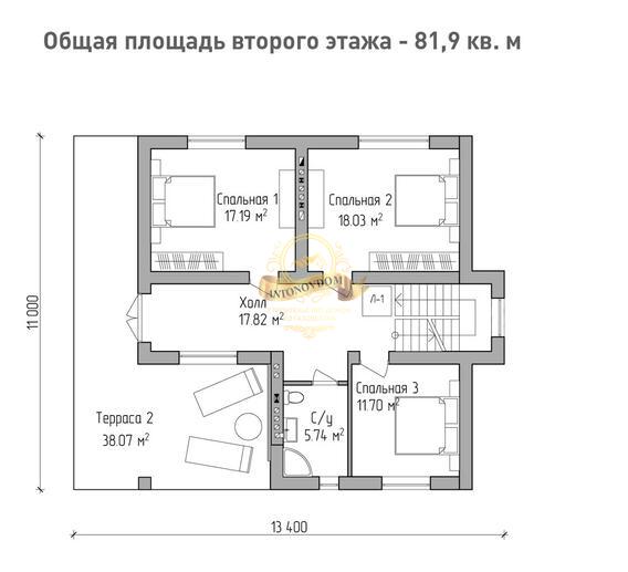 Планировка Дом из  AN027-15