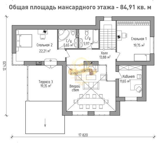 Планировка Дом из  AN009-15