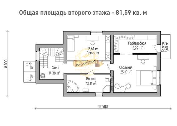 Планировка Дом из  AN080-13