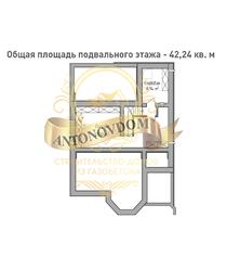 Планировка дома из газобетона с мансардой и цокольным этажом.