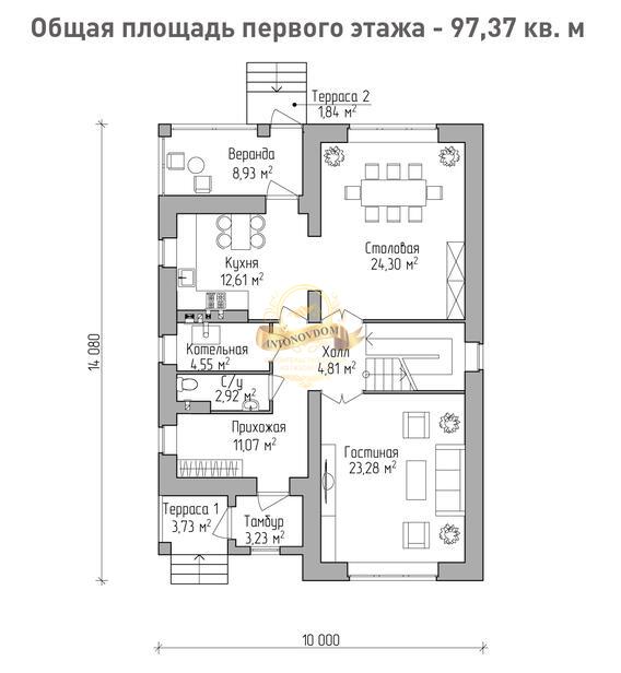 Планировка Дом из  AN011-15