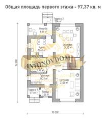 Планировка дома из газобетона с мансардой и котельной