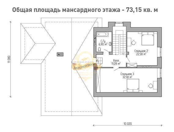 Планировка Дом из  AN034-12