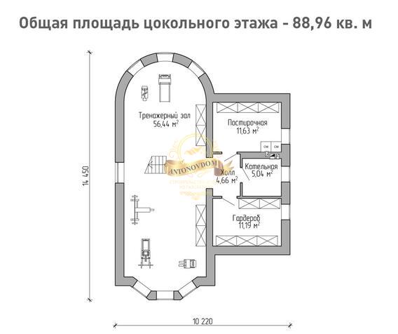 Планировка Дом из газосиликатных блоков AN039-12