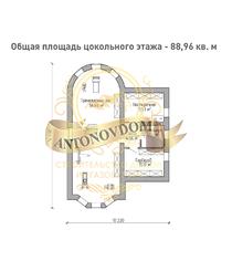 Планировка дома из газобетона с мансардой и эркером