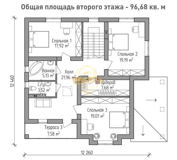 Планировка Дом из  AN023-15