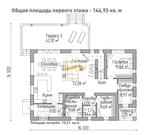 Планировка Дом из  AN015-17