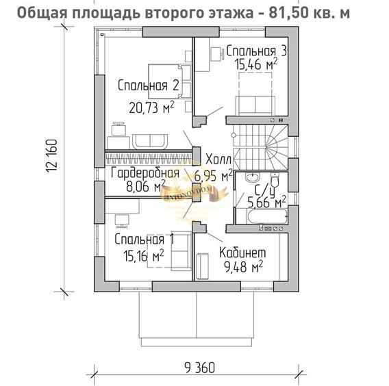 Планировка Дом из  AN140-16
