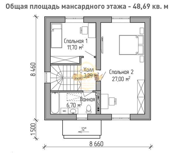 Планировка Дом из  AN080-16