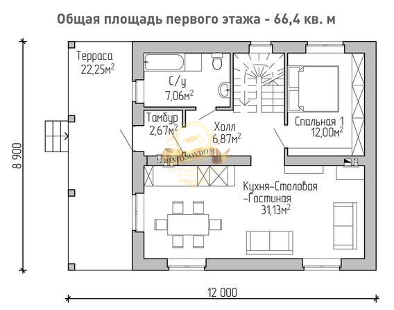 Планировка Дом из  AN011-14