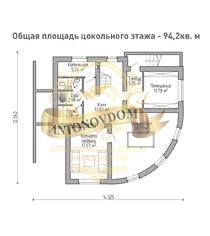 Планировка двухэтажного дома из газобетона с цокольным этажом