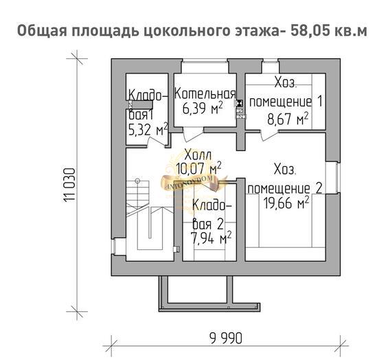 Планировка Дом из газосиликатных блоков AN128-16
