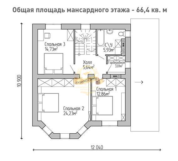 Планировка Дом из  AN059-14