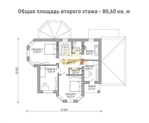 Планировка Дом из газосиликатных блоков AN028-13