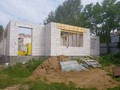 Строительство одноэтажного дома 160 м.кв., из газобетонных блоков ИСТКУЛЬТ, стены - компания ANTONOVDOM